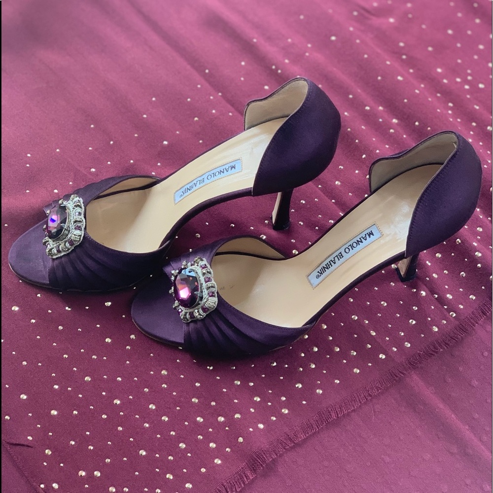 Manolo Blahnik Open Toe Pump